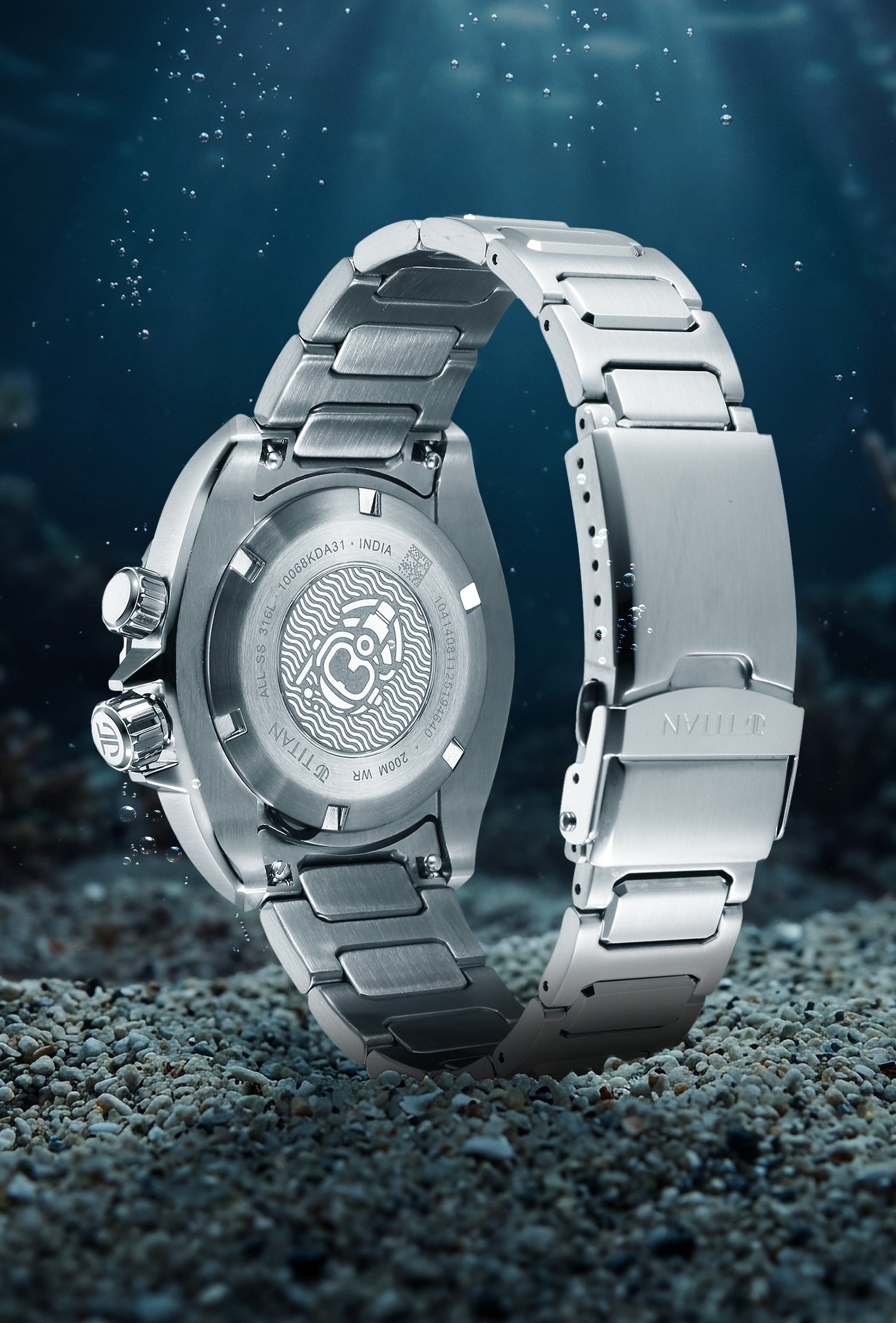 Titan Zero Hour Diver's Blue Dial Analog Watch