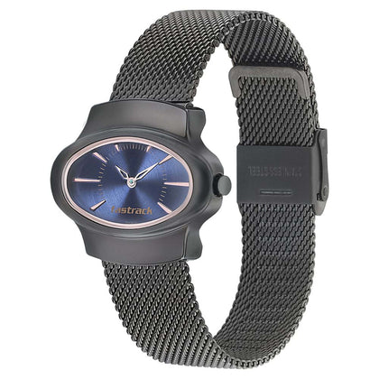 Fastrack Hitlist Quartz Analog Blue Dial Stainless Steel Strap Watch for Girls