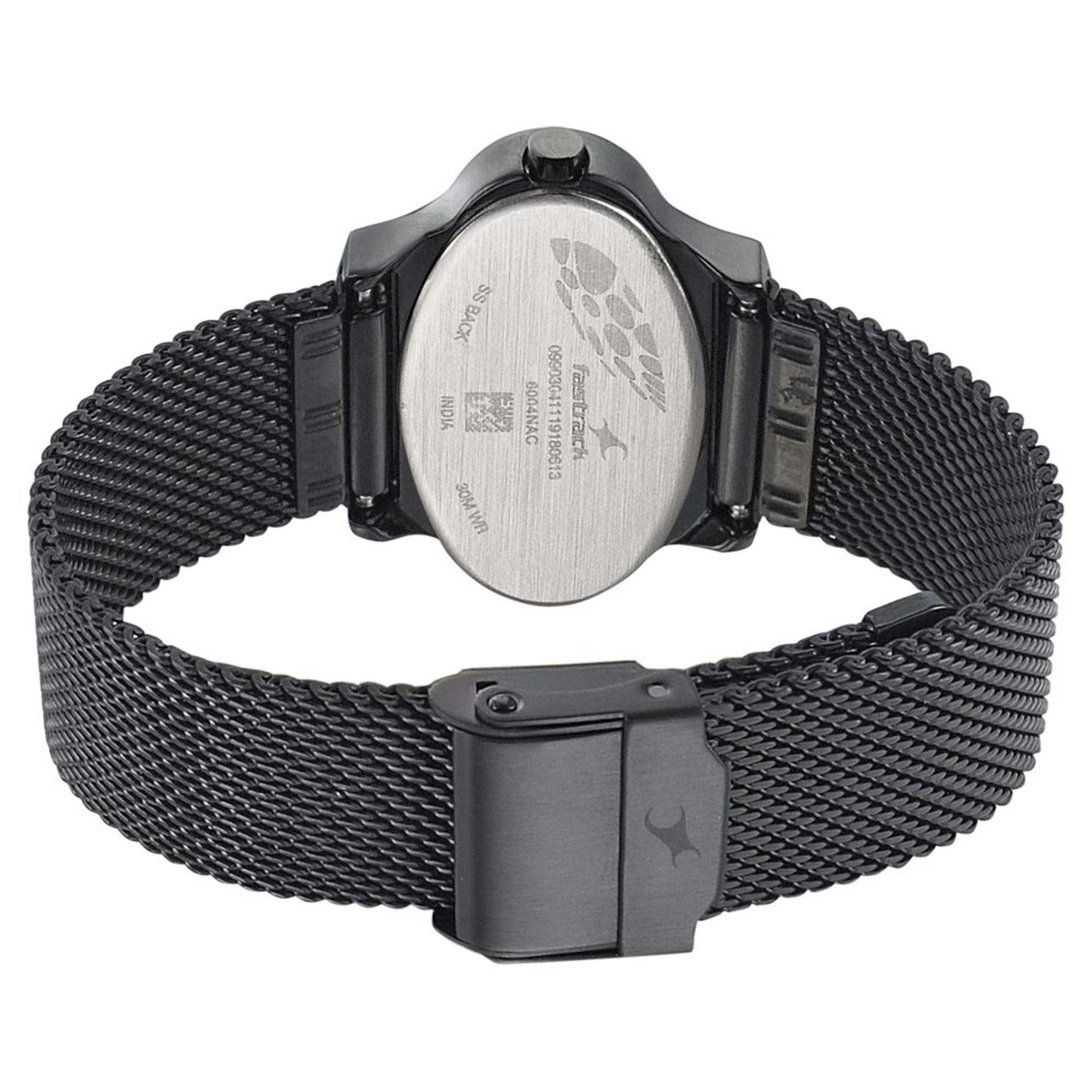 Fastrack Hitlist Quartz Analog Blue Dial Stainless Steel Strap Watch for Girls