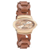 Fastrack Hitlist Quartz Analog Rose Gold Dial Leather Strap Watch for Girls