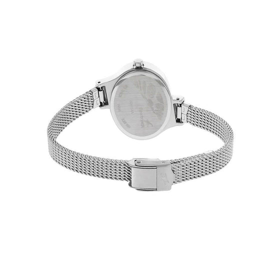 Fastrack Quartz Analog Black Dial Stainless Steel Strap Watch for Girls