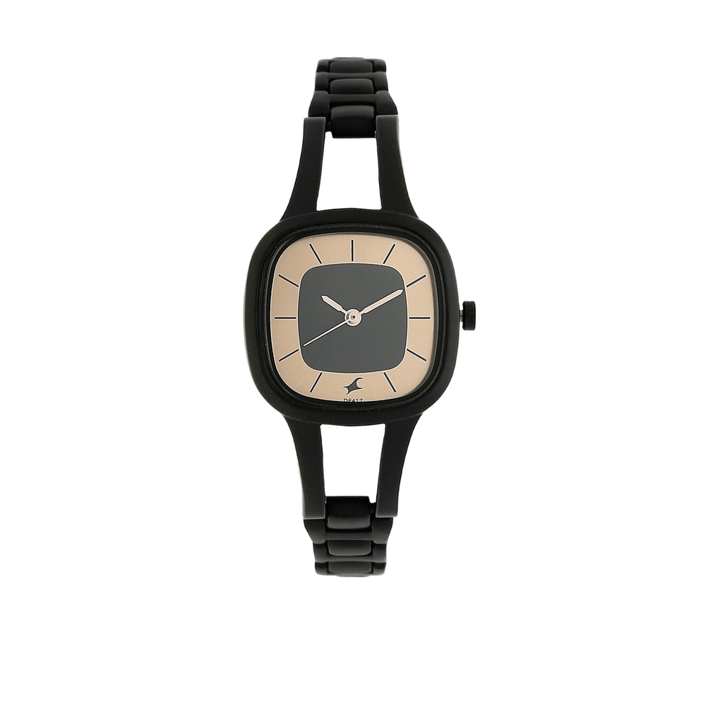 Fastrack Quartz Analog Grey Dial Metal Strap Watch for Girls