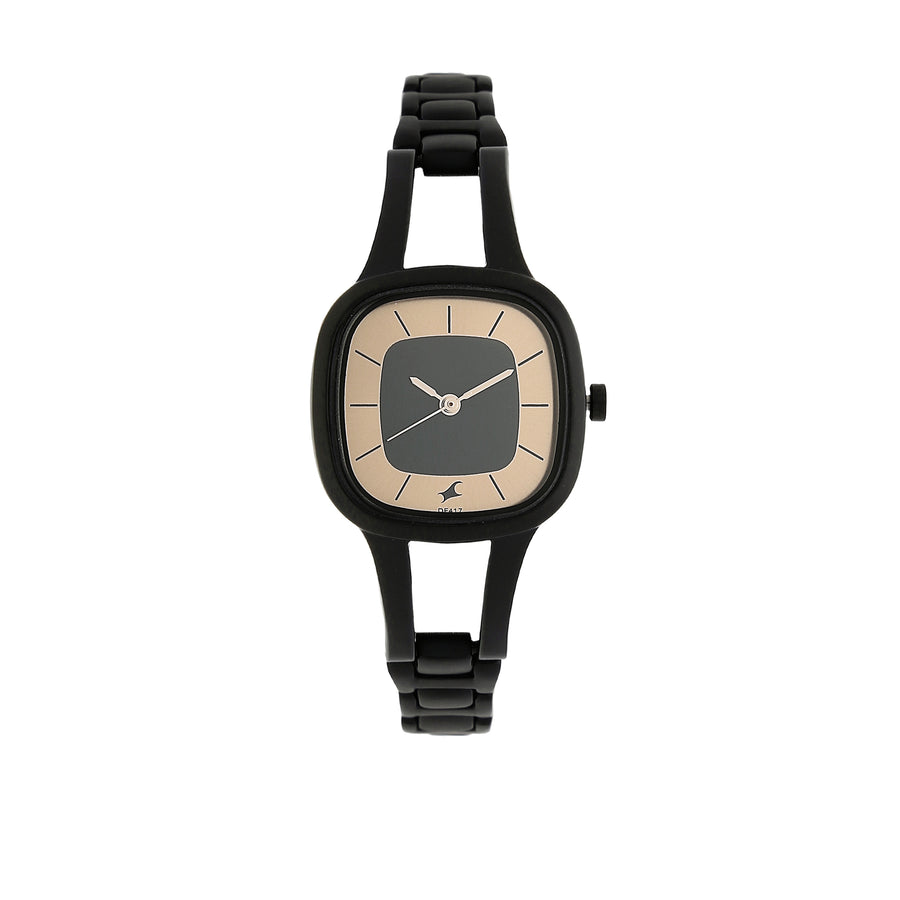 Fastrack Quartz Analog Grey Dial Metal Strap Watch for Girls