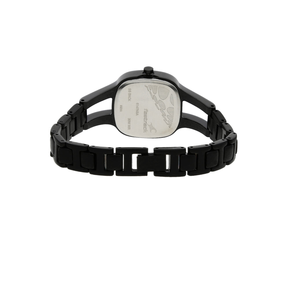 Fastrack Quartz Analog Black Dial Metal Strap Watch for Girls