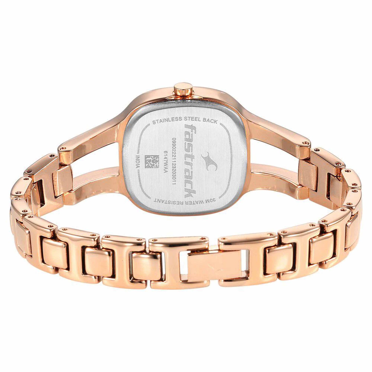 Fastrack Pulse Quartz Analog Mother Of Pearl Dial Metal Strap Watch for Girls