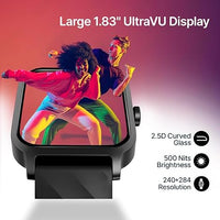 Fastrack FS1 Smart Watch, 1.83" HD Display, SingleSync BT Calling, 110+ Sports Modes, Upto 7 Days Battery, NitroFast Charge, 200+ Watchfaces, Stress Monitor, IP68, Smartwatch for Unisex