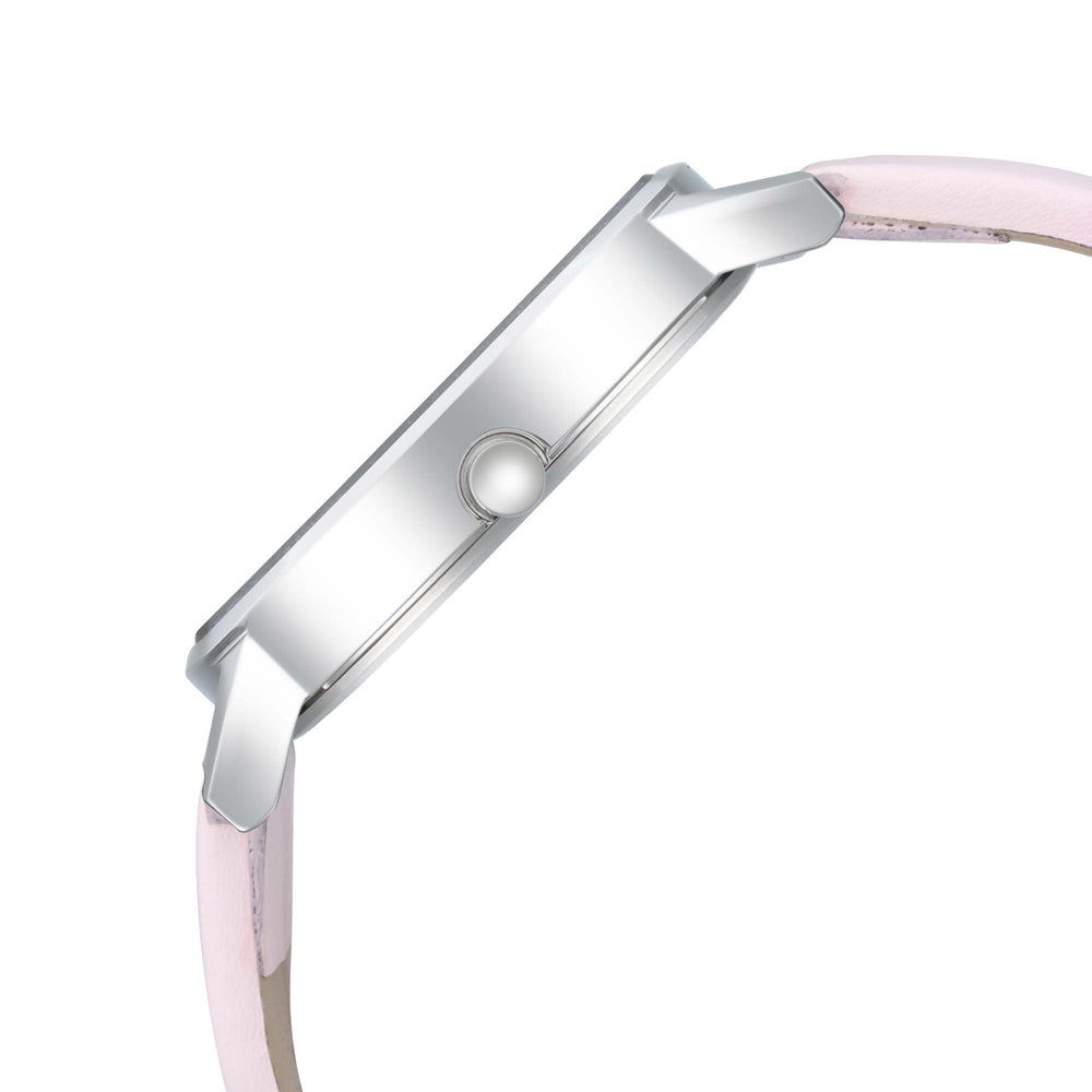 Fastrack Wear Your Look Quartz Analog with Day and Date Pink Dial Leather Strap Watch for Girls