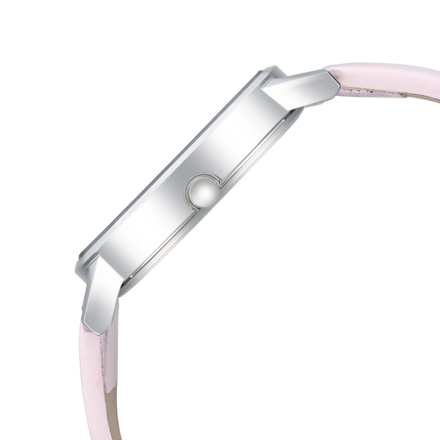 Fastrack Wear Your Look Quartz Analog with Day and Date Pink Dial Leather Strap Watch for Girls
