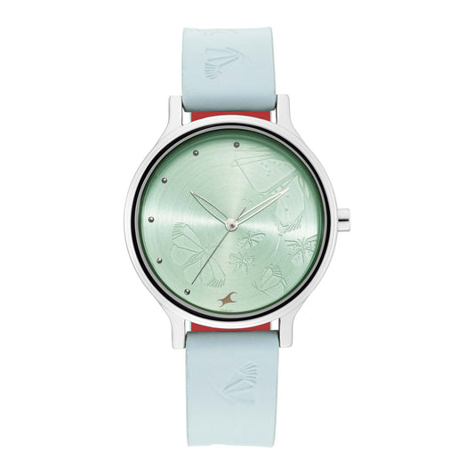 Fastrack I Love Me Quartz Analog Blue Dial Leather Strap Watch for Girls