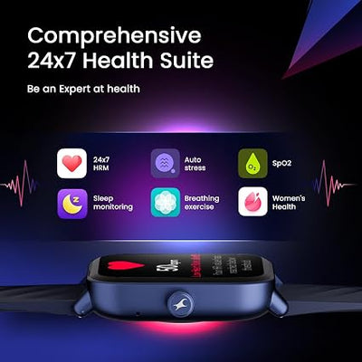 Fastrack Limitless Glide X 1.83" Smart Watch with Ultra UV HD Display, SpO2, Heart Rate & Sleep Tracking, Bluetooth Calling, 100+ Sports Modes, 5-Day Battery, Smartwatch for Unisex