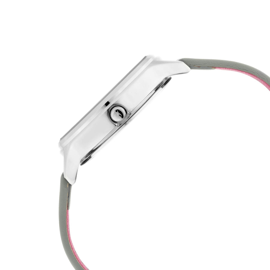 Fastrack Fastrack Ruffles Quartz Analog with Day and Date Grey Dial Leather Strap Watch for Girls