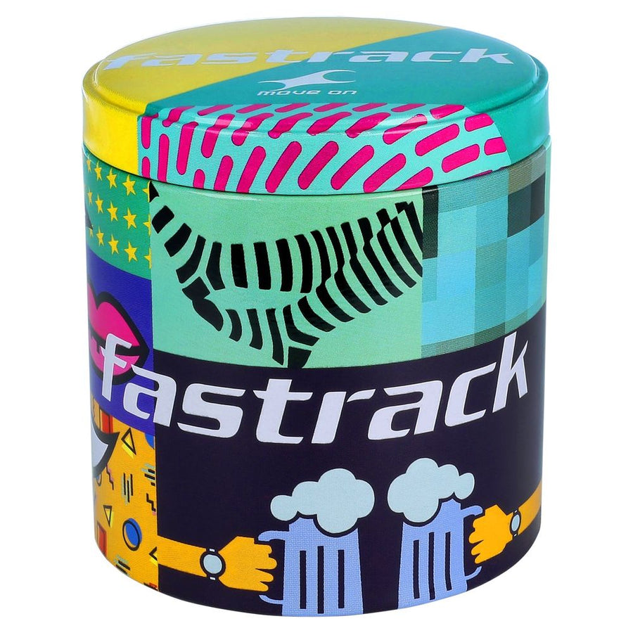 Fastrack Ruffles Quartz Analog with Day and Date Pink Dial Stainless Steel Strap Watch for Girls
