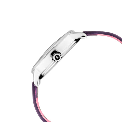 Fastrack Fit Outs Quartz Analog with Date Multicoloured Dial Leather Strap Watch for Girls