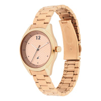 Fastrack Quartz Analog Rose Gold Dial Stainless Steel Strap Watch for Girls