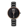 Fastrack Ruffles Quartz Analog with Date Black Dial Stainless Steel Strap Watch for Girls