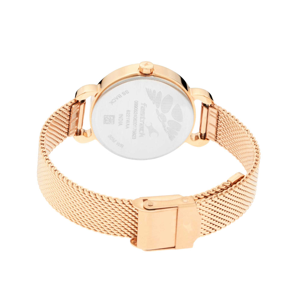 Fastrack Fastrack Animal Print Quartz Analog Bicolour Dial Stainless Steel Strap Watch for Girls