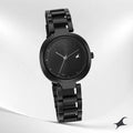 Fastrack Stunners Black Dial Stainless Steel Strap Analog Watch for Women