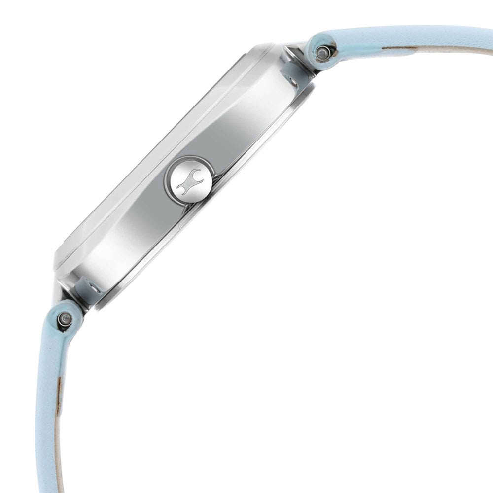 Fastrack Stunners Quartz Analog Blue Dial Leather Strap Watch for Girls