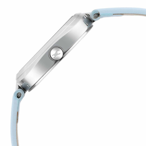 Fastrack Stunners Quartz Analog Blue Dial Leather Strap Watch for Girls