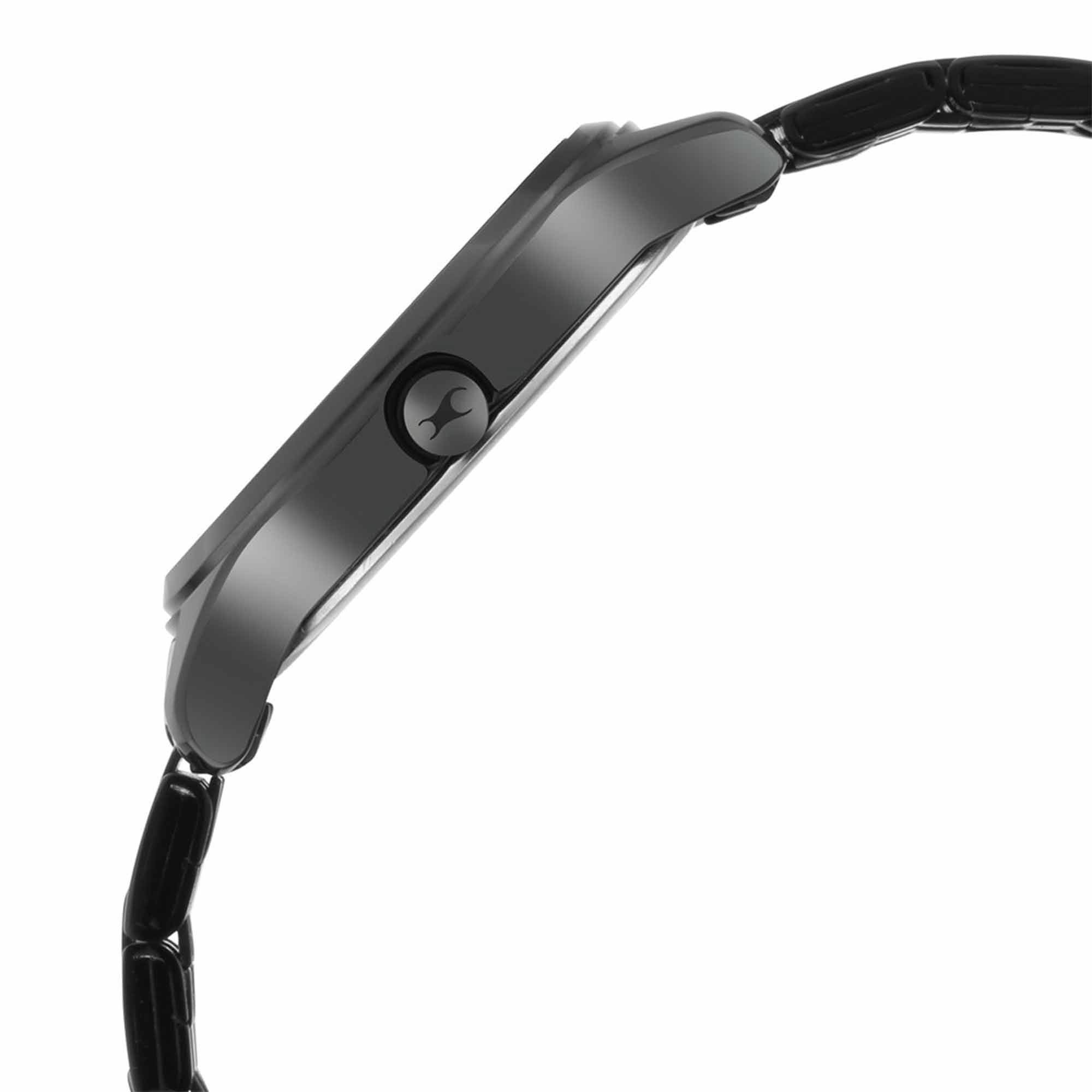 Fastrack Stunners Quartz Analog Black Dial Metal Strap Watch for Women