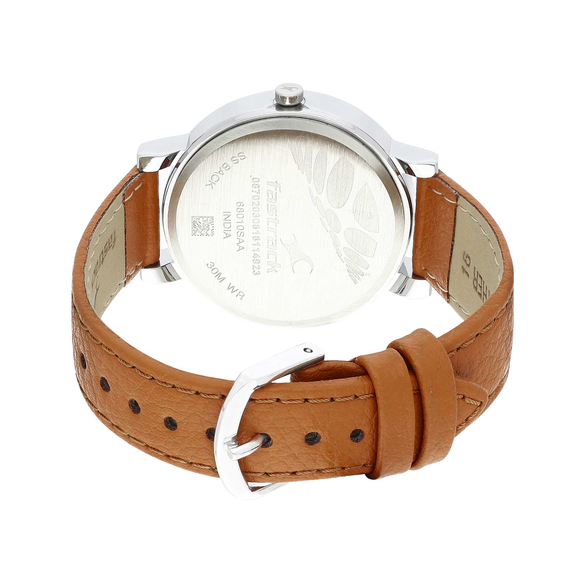 Fastrack Tropical Waters Quartz Analog Blue Dial Leather Strap Watch for Girls