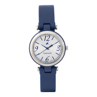 Fastrack Trendies Quartz Analog White Dial Silicone Strap Watch for Girls