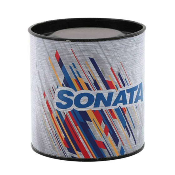 Sonata Quartz Analog with Day and Date Black Dial Stainless Steel Strap Watch for Men