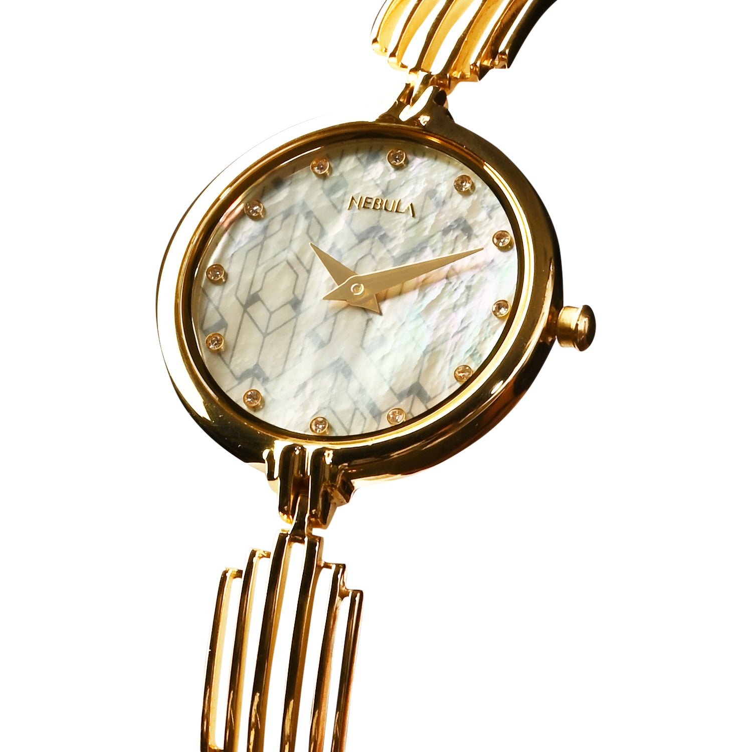 Titan Nebula 18K Gold Dial with Diamond Studded Indices Analog Watch for Women