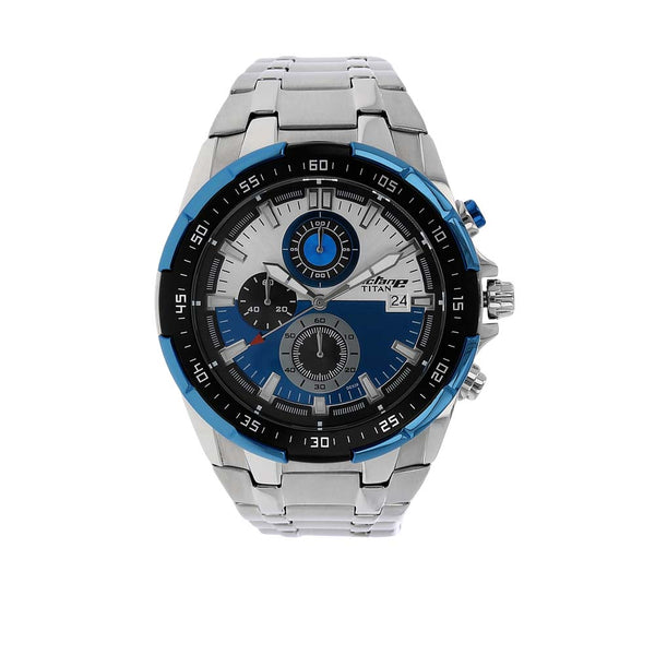 Titan Octane Multicolored Dial Silver Stainless Steel Strap Multifunction Watch for Men