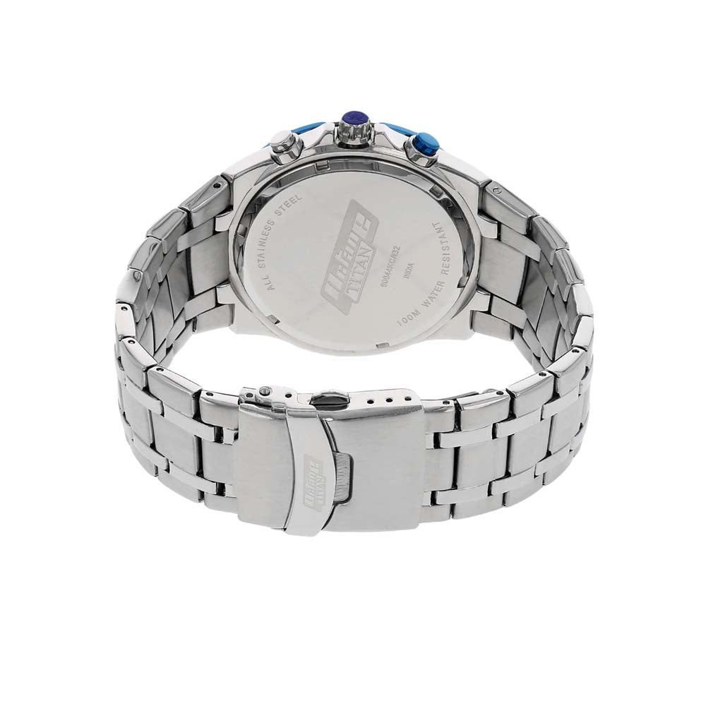 Titan Octane Multicolored Dial Silver Stainless Steel Strap Multifunction Watch for Men