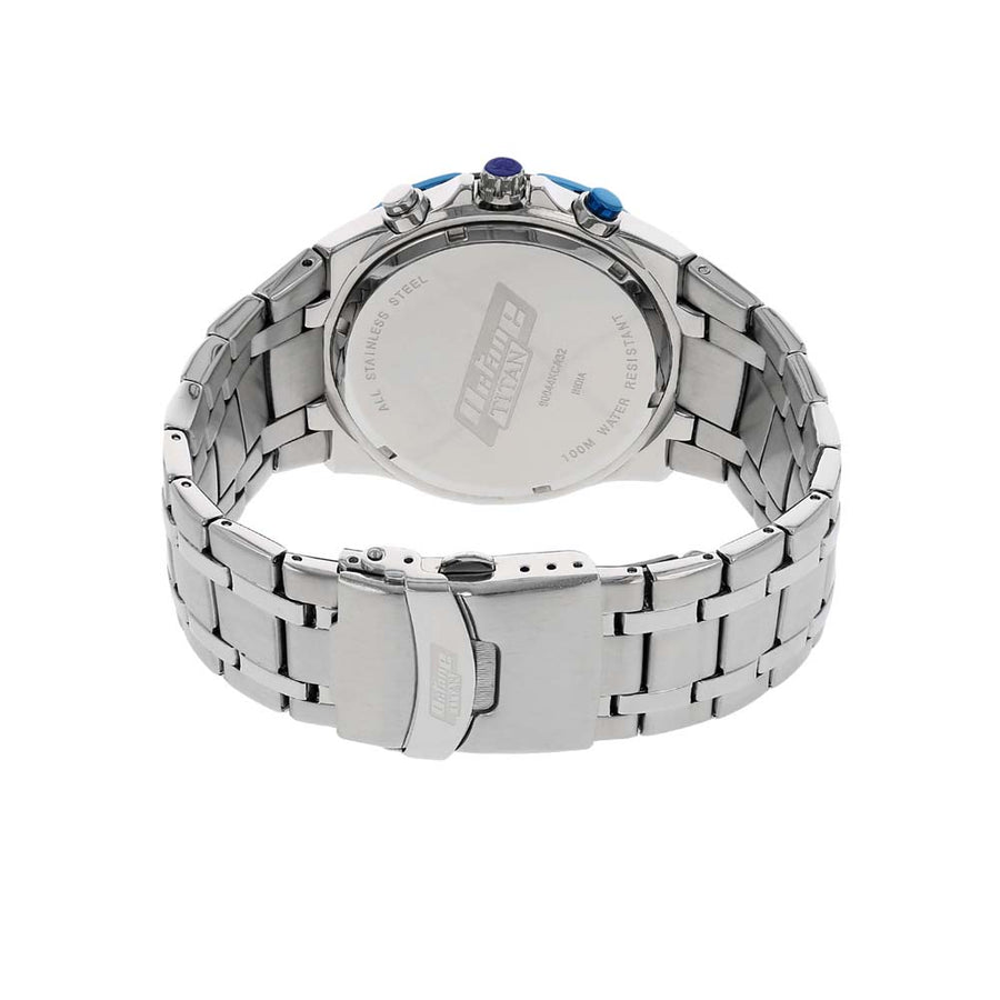 Titan Octane Multicolored Dial Silver Stainless Steel Strap Multifunction Watch for Men