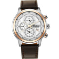 Titan Octane Silver Dial Leather Strap Multifunctional Watch for Men