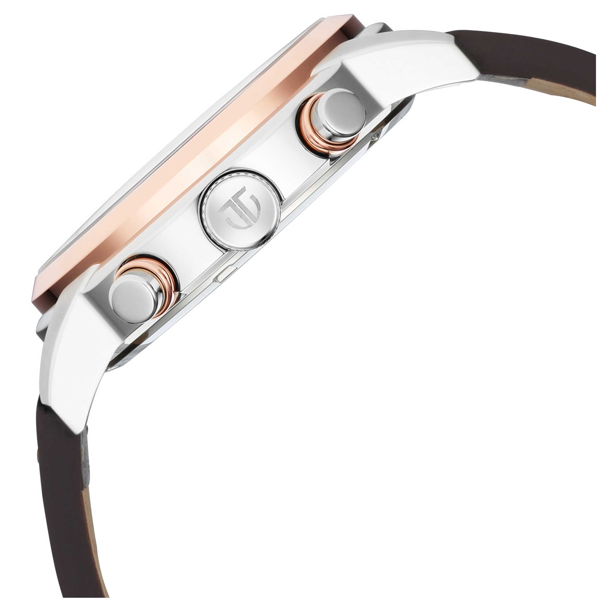 Titan Octane Silver Dial Leather Strap Multifunctional Watch for Men