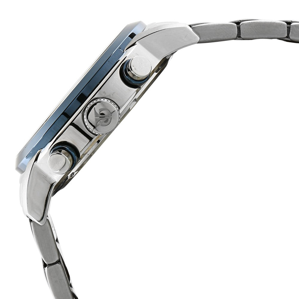 Titan Octane Blue Dial Silver Stainless Steel Strap Chronograph Watch for Men