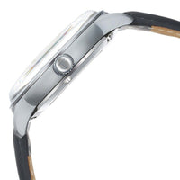 Titan Silver Dial Grey Leather Strap Automatic Watch for Men