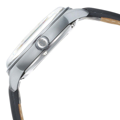 Titan Silver Dial Grey Leather Strap Automatic Watch for Men