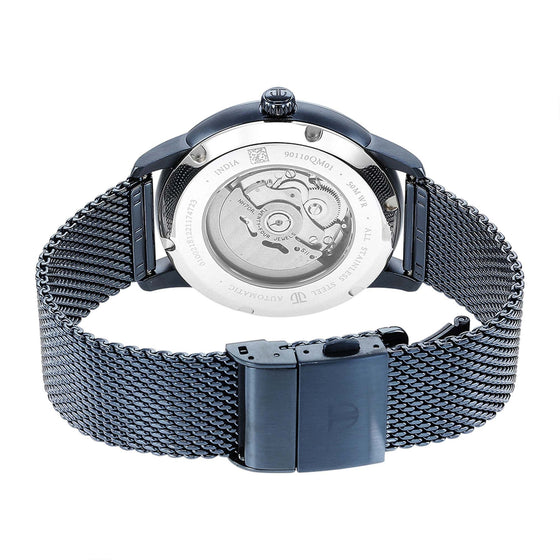 Titan Mechnaical Blue Dial Analog Stainless Steel Strap Watch for Men