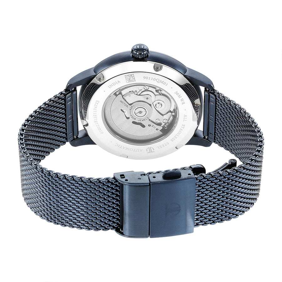 Titan Mechnaical Blue Dial Analog Stainless Steel Strap Watch for Men