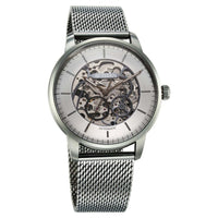 Titan Silver Dial Grey Stainless Steel Strap Automatic Watch for Men