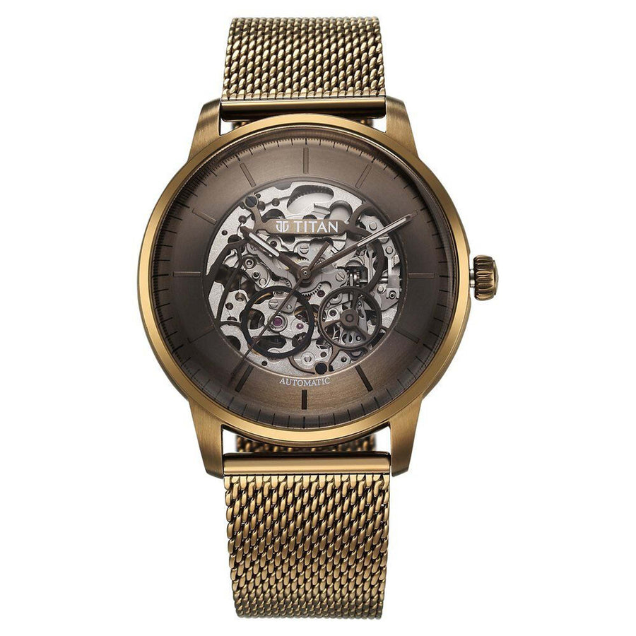 Titan Green Dial Stainless Steel Strap Automatic Watch for Men