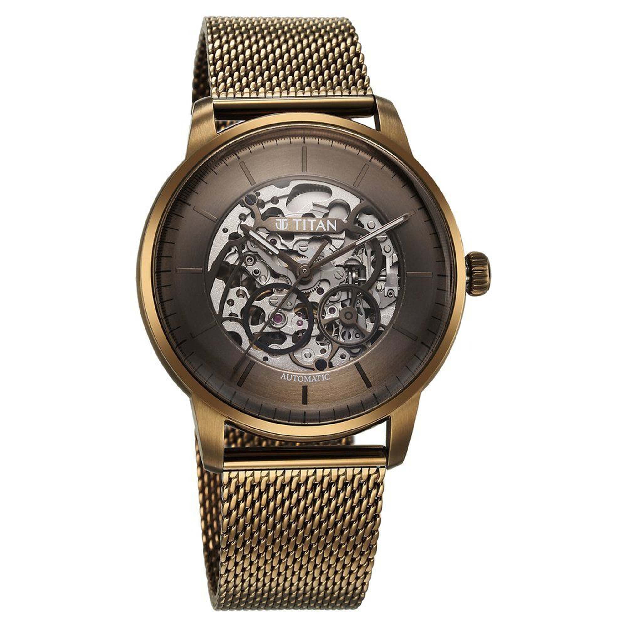 Titan Green Dial Stainless Steel Strap Automatic Watch for Men