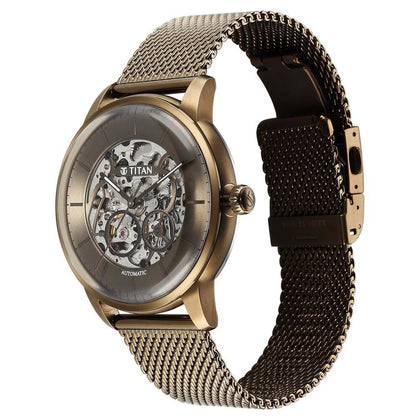 Titan Green Dial Stainless Steel Strap Automatic Watch for Men