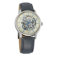 Titan Automatic Champagne Dial Blue Leather Strap Watch for Men