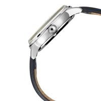 Titan Automatic Champagne Dial Blue Leather Strap Watch for Men