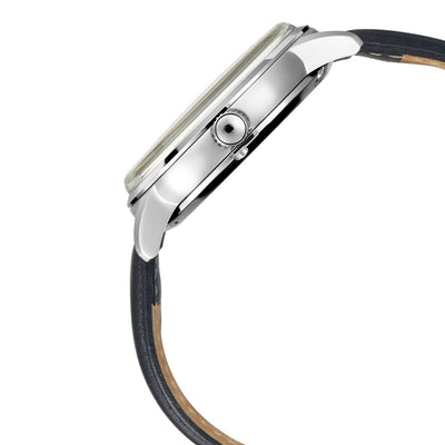 Titan Automatic Champagne Dial Blue Leather Strap Watch for Men