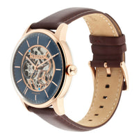 Titan Blue Dial Brown Leather Strap Automatic Watch for Men