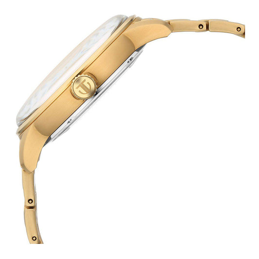 Titan Golden Heart Skeletal Automatic Analog with Silver Dial Yellow Gold Stainless Steel Strap Watch for Men