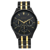 Titan Regalia Opulent Black Dial Multifunction Stainless Steel Strap watch for Men