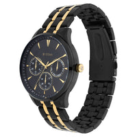 Titan Regalia Opulent Black Dial Multifunction Stainless Steel Strap watch for Men