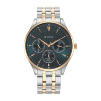 Titan Opulent III Blue Dial Multi Stainless Steel Strap watch for Men